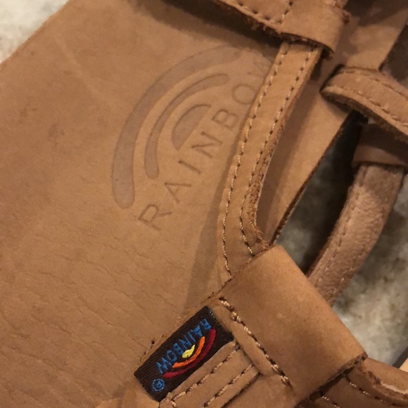 Rainbow T street leather flip flop sandals size x-large - Picture 2 of 4